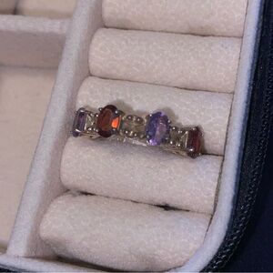 925 Sterling Silver Gemstone Ring Size 6.5